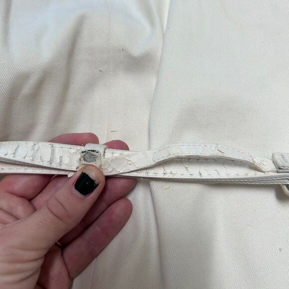 French Connection White Belted Shift Dress Size 8 - Picture 4 of 5